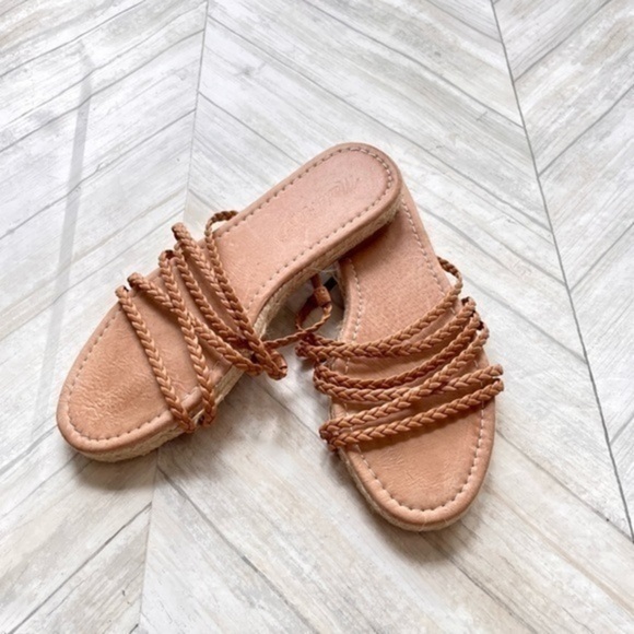 MADEWELL BROWN BRAIDED SLIP ON SANDALS | SIZE 9 - Picture 1 of 7